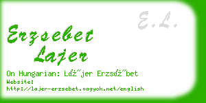 erzsebet lajer business card